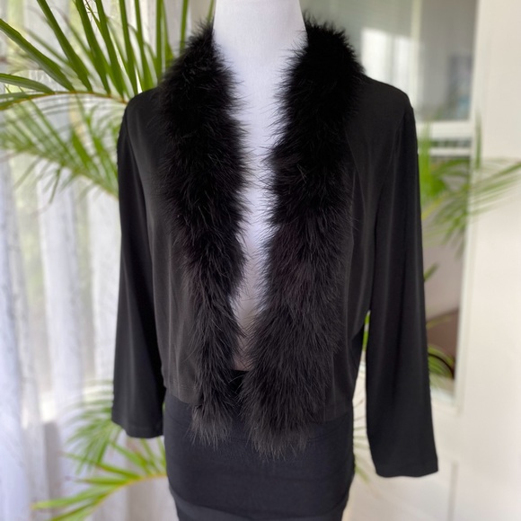 Calvin Klein Sweaters - Calvin Klein Feathered Collar Cardigan